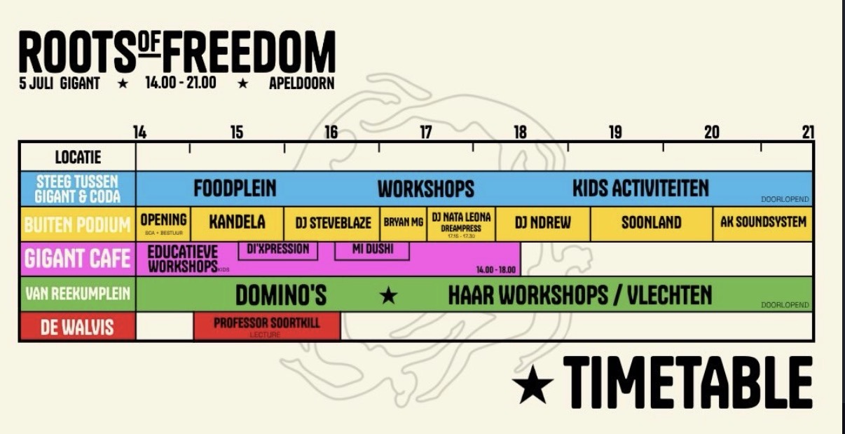 Home Timetable Roots of Freedom fest